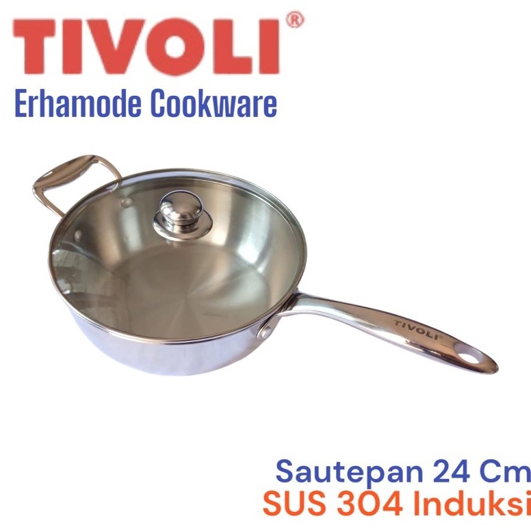 Sangat Nyaman Wajan Stainless Steel Saucepan Tivoli Cookworks 24cm Maxim Export