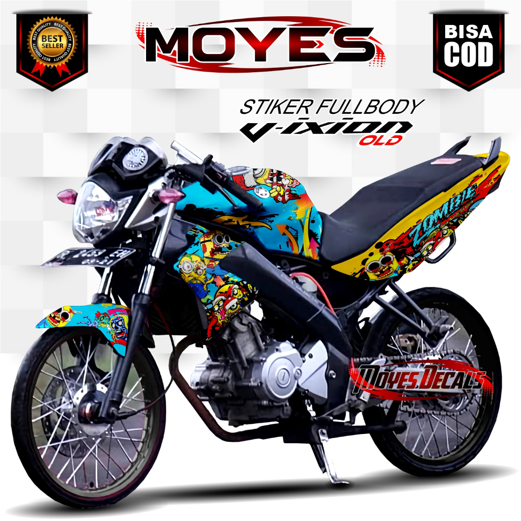 Decal Variasi Motor Vixion Old Fullbody Stiker Yamaha Vixion Motif Keren De