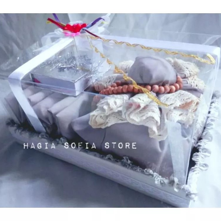KODE D86V Part 2 Hampers Mukena Katun Renda Premium Free Box Tutup Mika  Mukena Seserahan Pernikahan