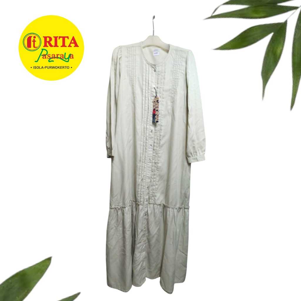 Gamis Hijau Mint Polos