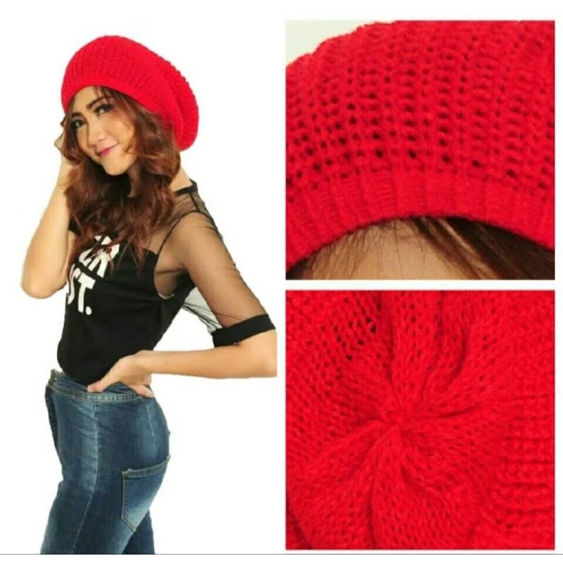 Kupluk Rajut Besar Jumbo /Kupluk Reage hangat dan nyaman