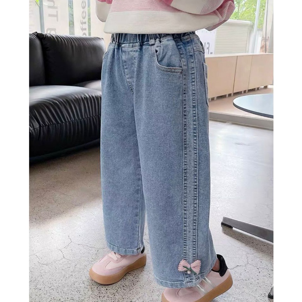 KODE X8A Celana Jeans Kulot Anak Perempuan Import Umur 11 Tahun Jeans Anak Perempuan Import Terbaru