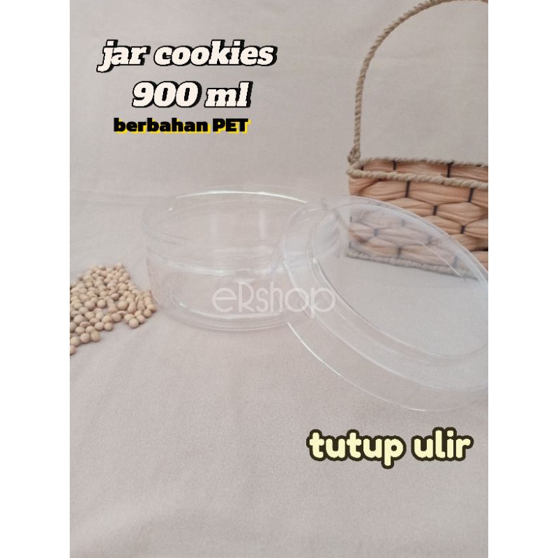 jar cookies 900 ml / toples kue / toples lebaran / toples kue ulir / jar ulir