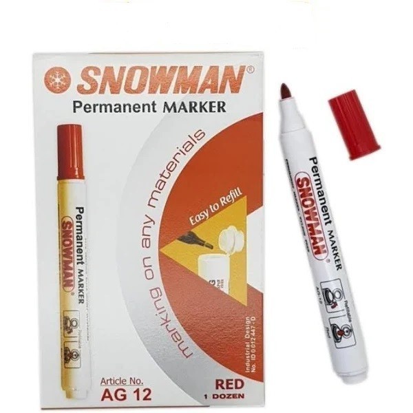

Snowman AG-12 Permanent Marker-Merah(1 pcs)
