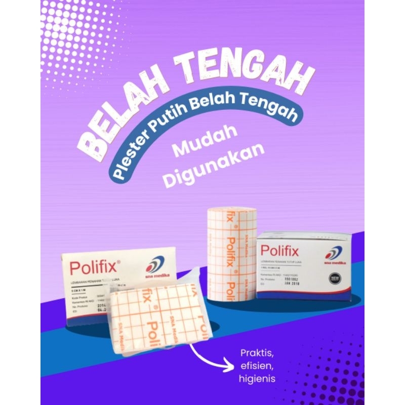 POLIFIX 5 CM X 5 M PLESTER PUTIH