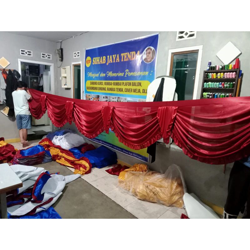 Rumbai tenda dekorasi prermium