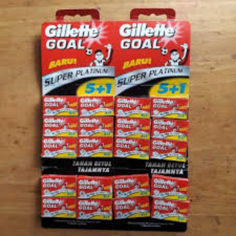 SILET GOAL GILLETTE PLATINUM ISI 20 KOTAK SATU PAPAN JUMLAH 100 PCS SILET