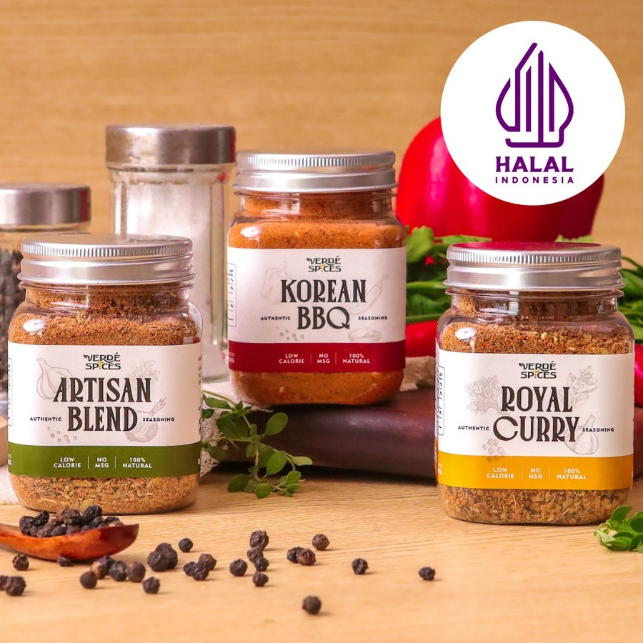 

VERDE SPICES - Bumbu Masak Bubuk Marinasi Dry Rub Rendah Kalori Serba Guna HALAL