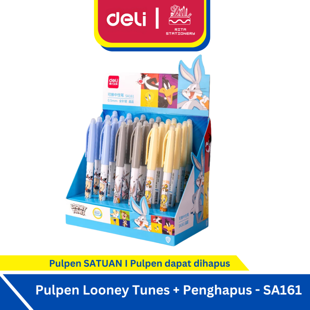 

Deli Pen Gel Bisa Dihapus / Pulpen Erasable / Bolpen Hapus Lucu Karakter Lucu Looney Tunes SA161 - Satuan