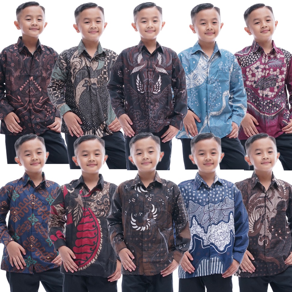 KODE K15L Kemeja Batik Anak Laki Laki Umur 213 Tahun Lengan Panjang Terbaru