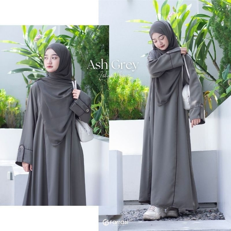 Zahwa Abaya Anak Tanggung Crinckle Airflow Premium Abaya Turki Anak Perempuan Usia 9-17 Tahun Terbar