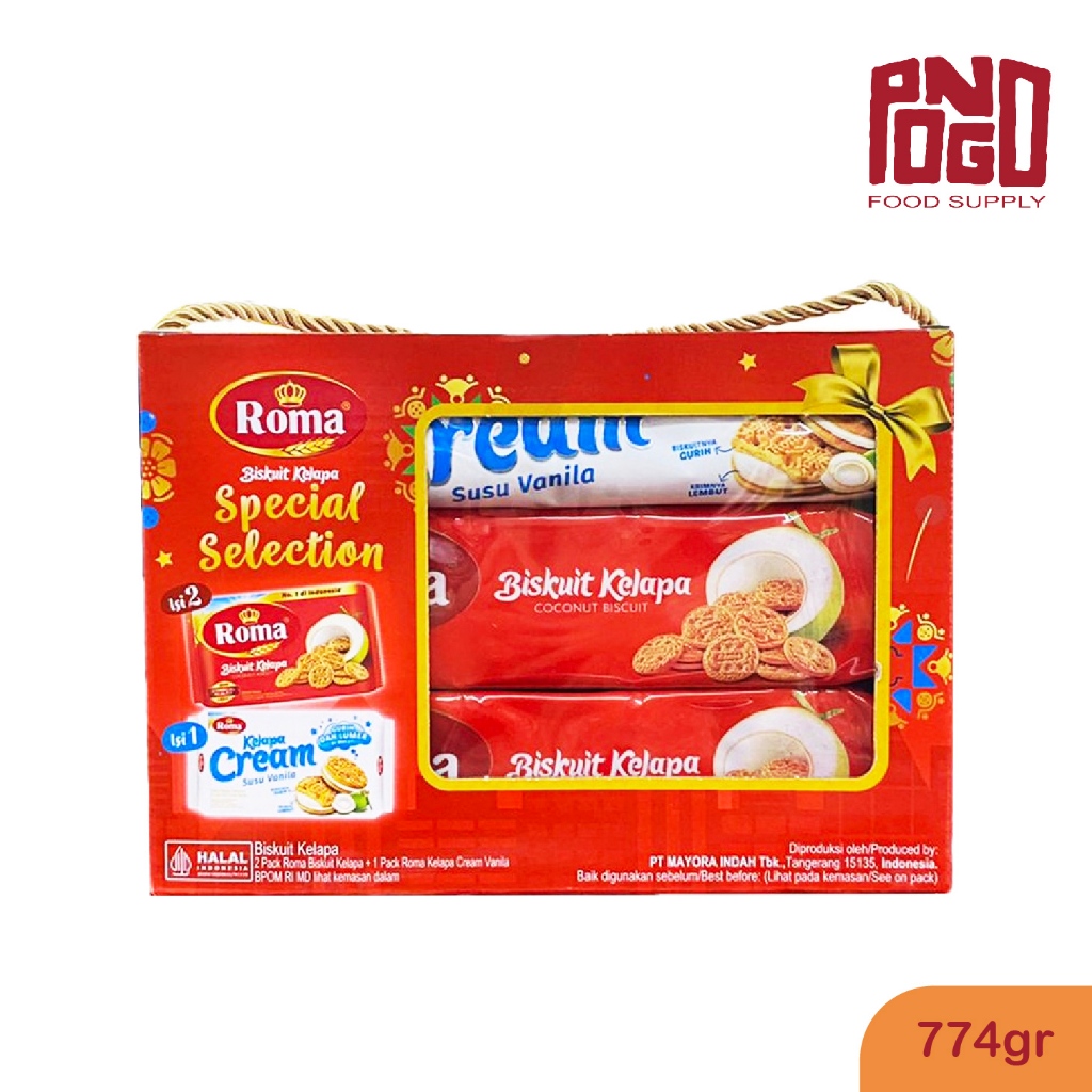

Paket Roma Kelapa Special Selection Biskuit Hampers Lebaran 774gr