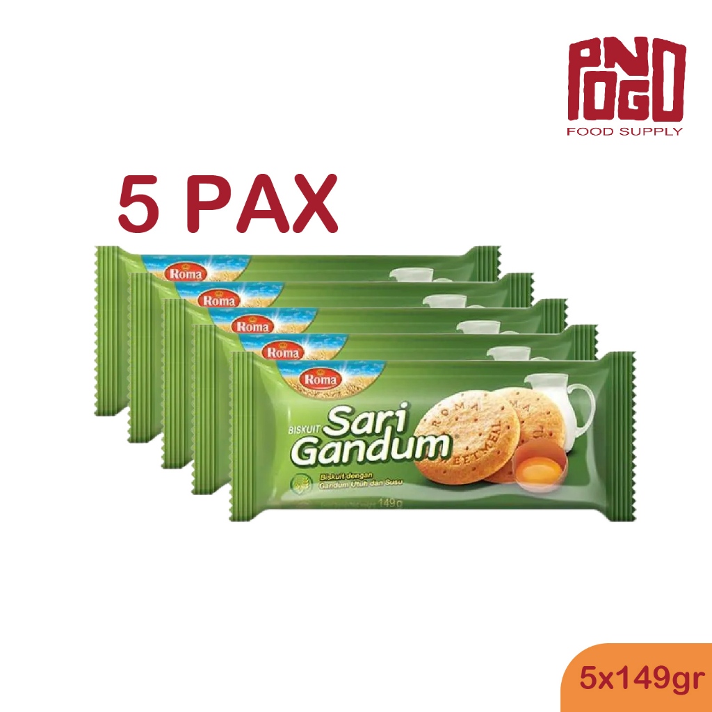

Roma Sari Gandum 5x149gr Biskuit Wafer Gandum