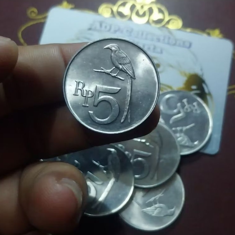 Koin 5 rupiah burung tahun 1970