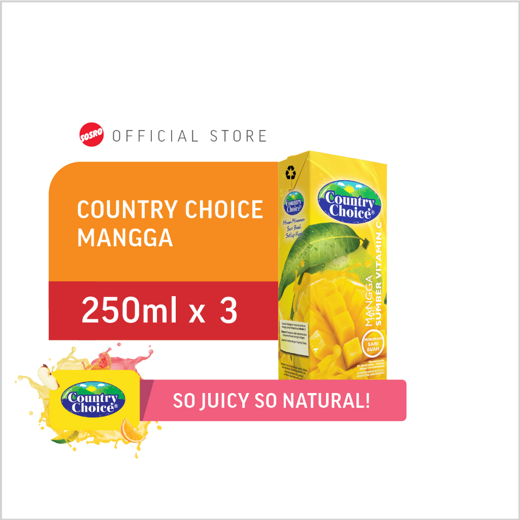 

Country Choice Juice Mango 250 ML - 3 pcs