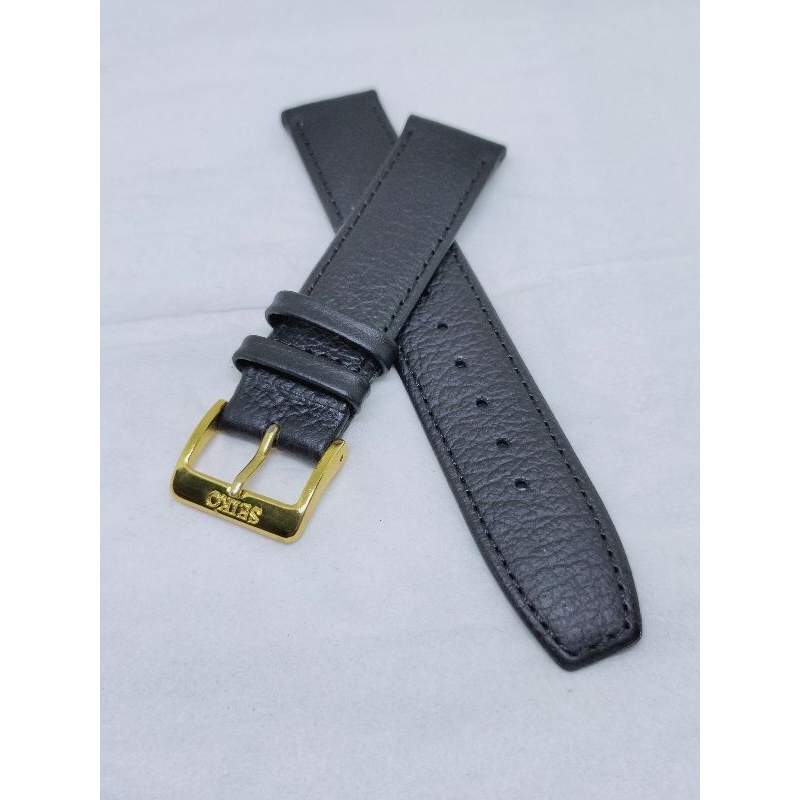 Seiko strap leatherstrap buckle watch 19mm 18mm strap kulit asli jam tangan antik genuine leather vi
