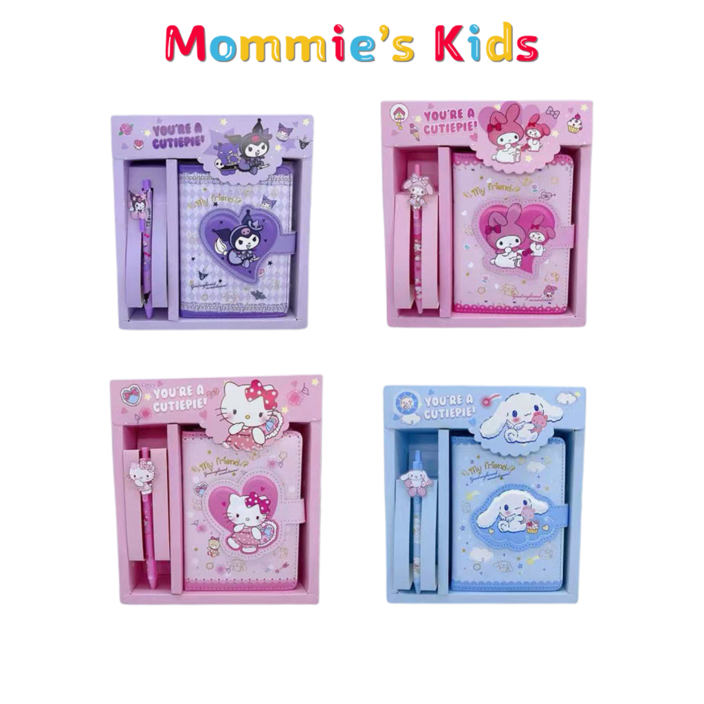 

Mommie's Kids Notebook 2in 1 Buku Tulis Anak Magnet Buku Memo dan Pen Kuromi Cinnamoroll Melody Hello Kitty MK613