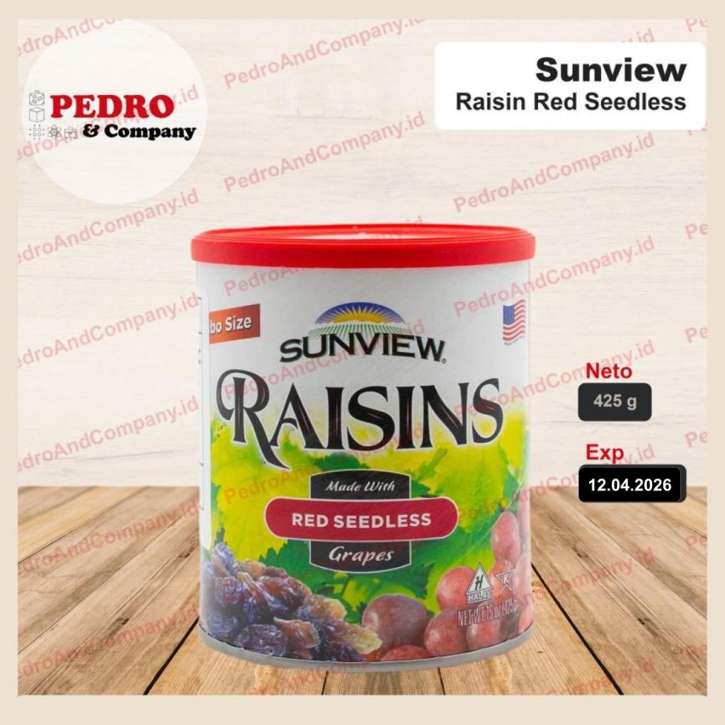 

Sunview raisins red seedsless 425 gram - kismis tanpa biji (merah)