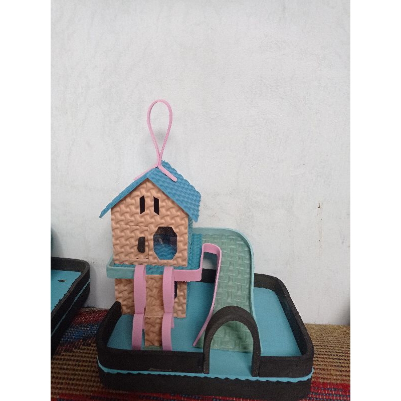 rumah kelomang tingkat +12 ekor kelomang kecil