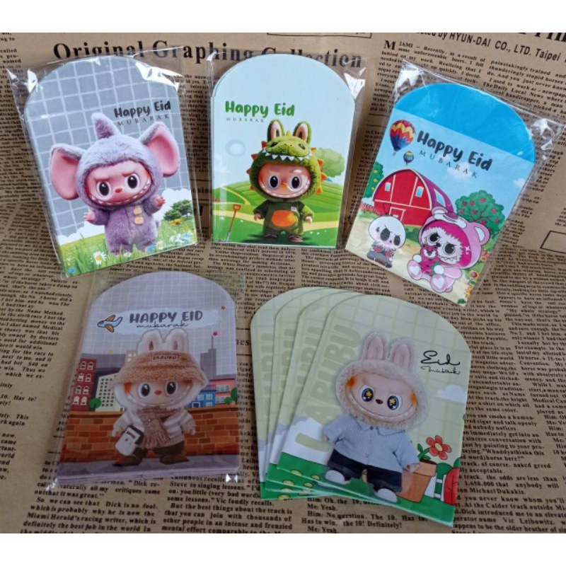 

5 Pack ( 50 biji) Amplop Labubu Series Amplop Lebaran Murah