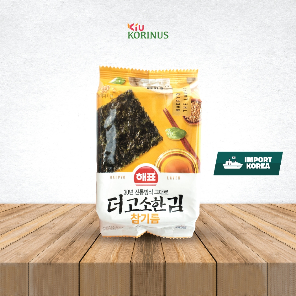 

K-HAEPYO Seosoned Laver (Satuan)/Snack Korea/ Rumput Laut/Nori Panggang Berbumbu 5gr.