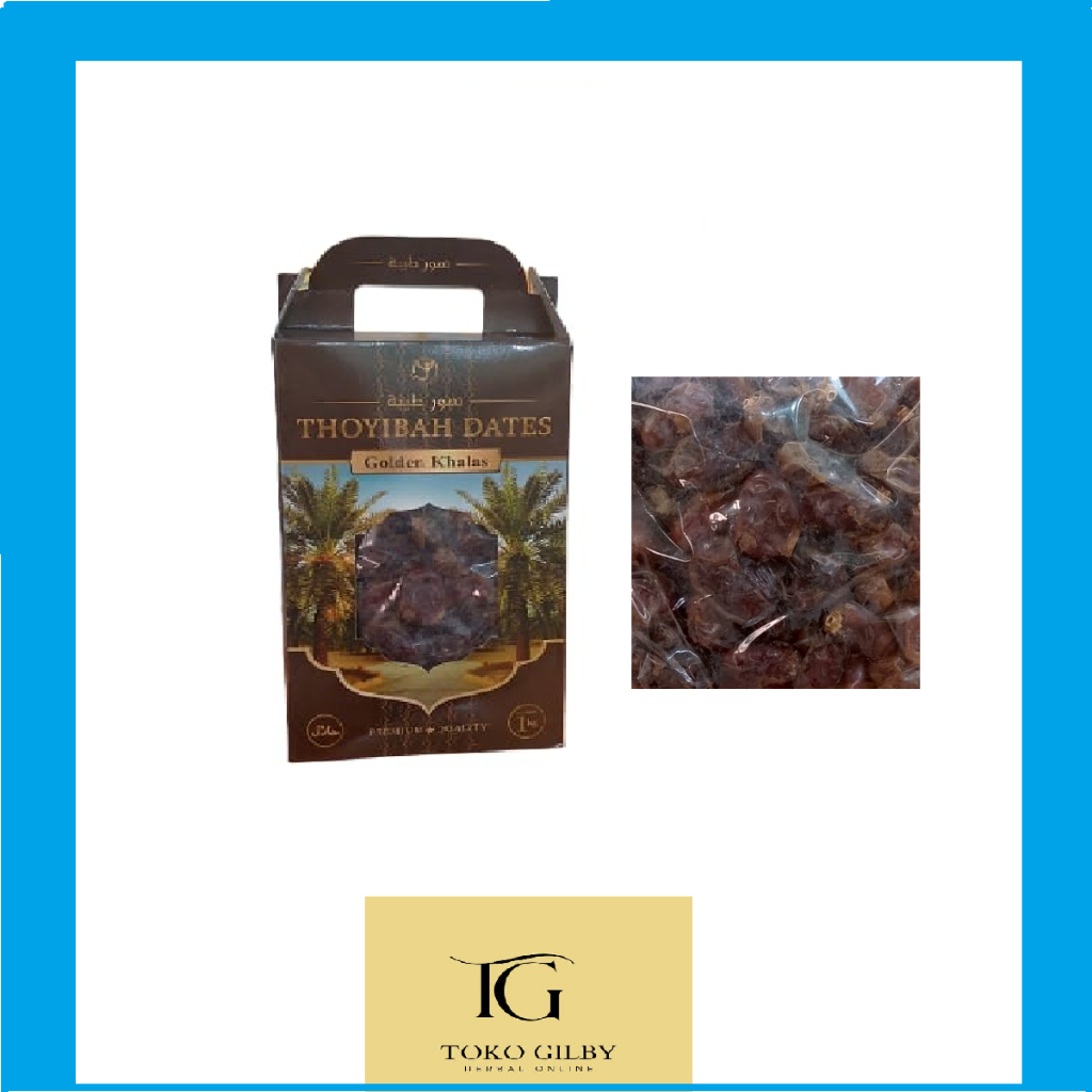 

Kurma Korma Khalas Thoyyibah Rasa Manis Yang Kuat Lembut Garansi 100 % Berat 1 Kg