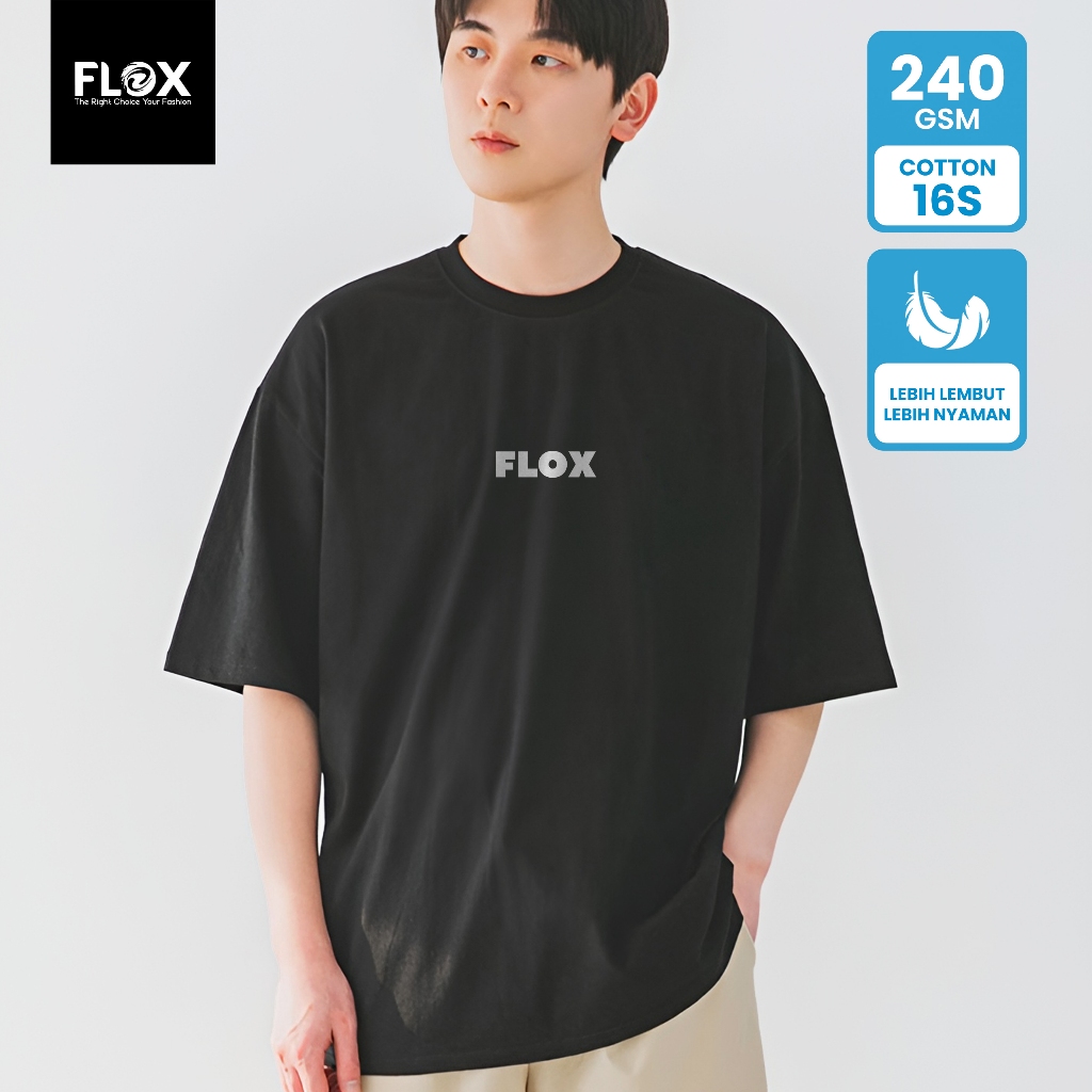 FLOX Kaos Oversize 16s Pria Lengan Pendek Flox BOLD Unisex FBS 3