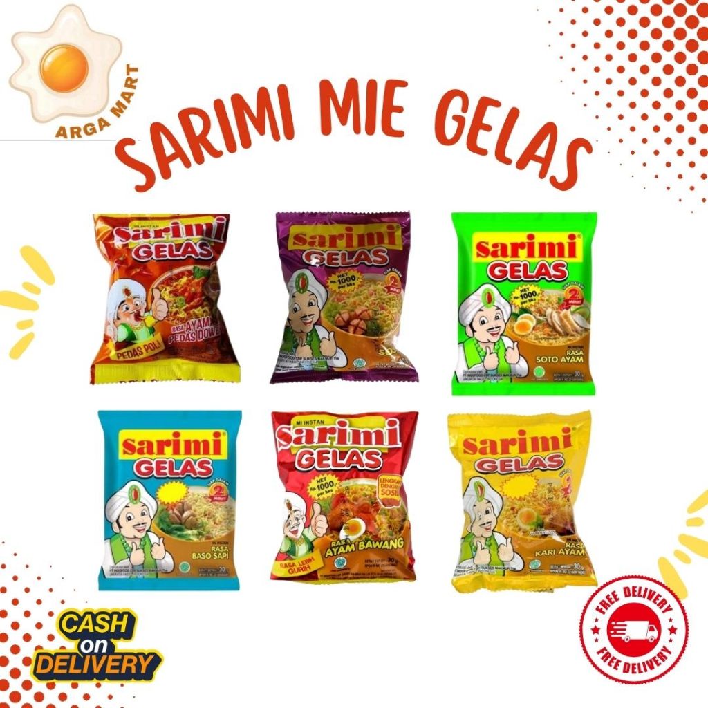 

[ISI 10] SARIMI MIE GELAS ALL VARIAN RASA - KARI AYAM - BASO SAPI - AYAM BAWANG - SOTO AYAM - SOSIS - PEDAS DOWER