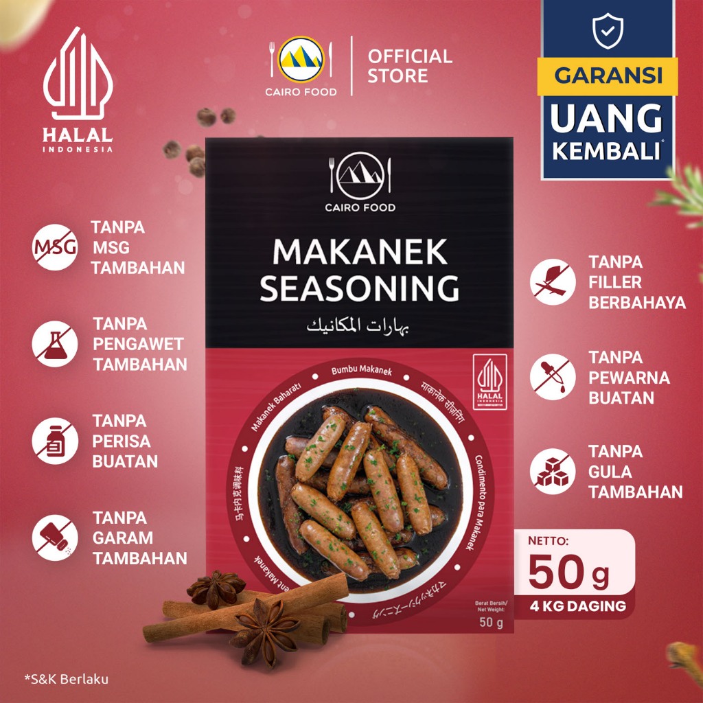 

Bumbu Makanek Sehat – Tanpa MSG, 100% Rempah Murni | Cairo Food