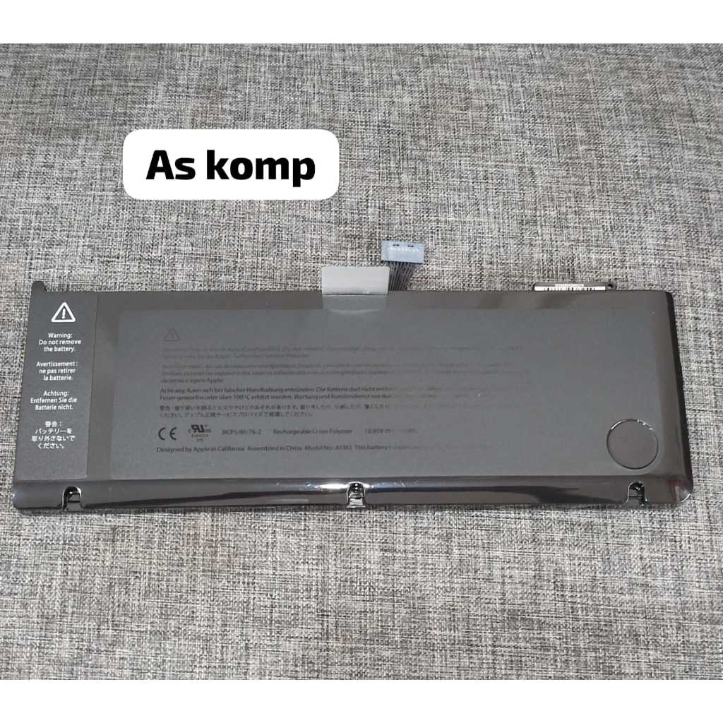 Baterai Apple MacBook Pro Unibody 15 inch A1382, A1286, 661-5844 Black