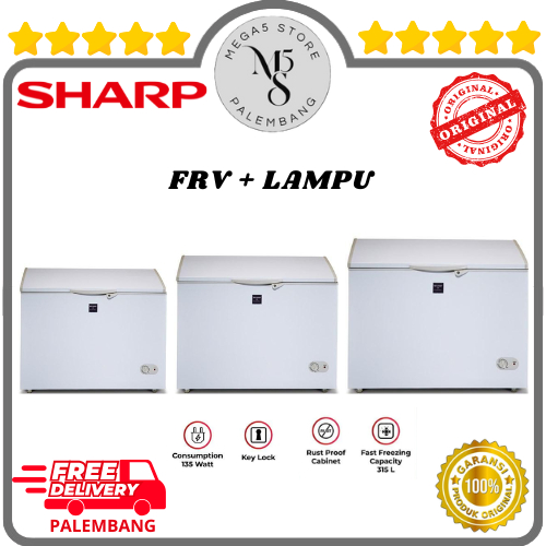 Chest Freezer Sharp 150L/202L/302L - FRV150X / FRV210X / FRV310X Freezer Box Sharp