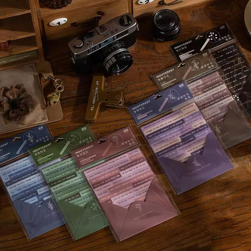 

6 Lembar Stiker Seri Berbicara Tentang Rangkaian Waktu (Kiss-Cut) Dekorasi Buku Pegangan Retro Sederhana Stiker Perekat Diy Journal Scrapbook