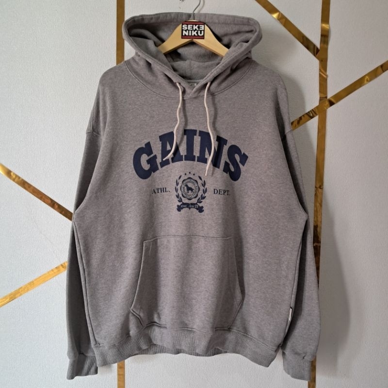 Hoodie GAINSBORO Big logo bahan babyteri tebal berat