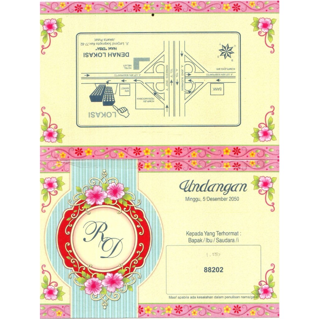 UNDANGAN PERNIKAHAN ERBA 8820