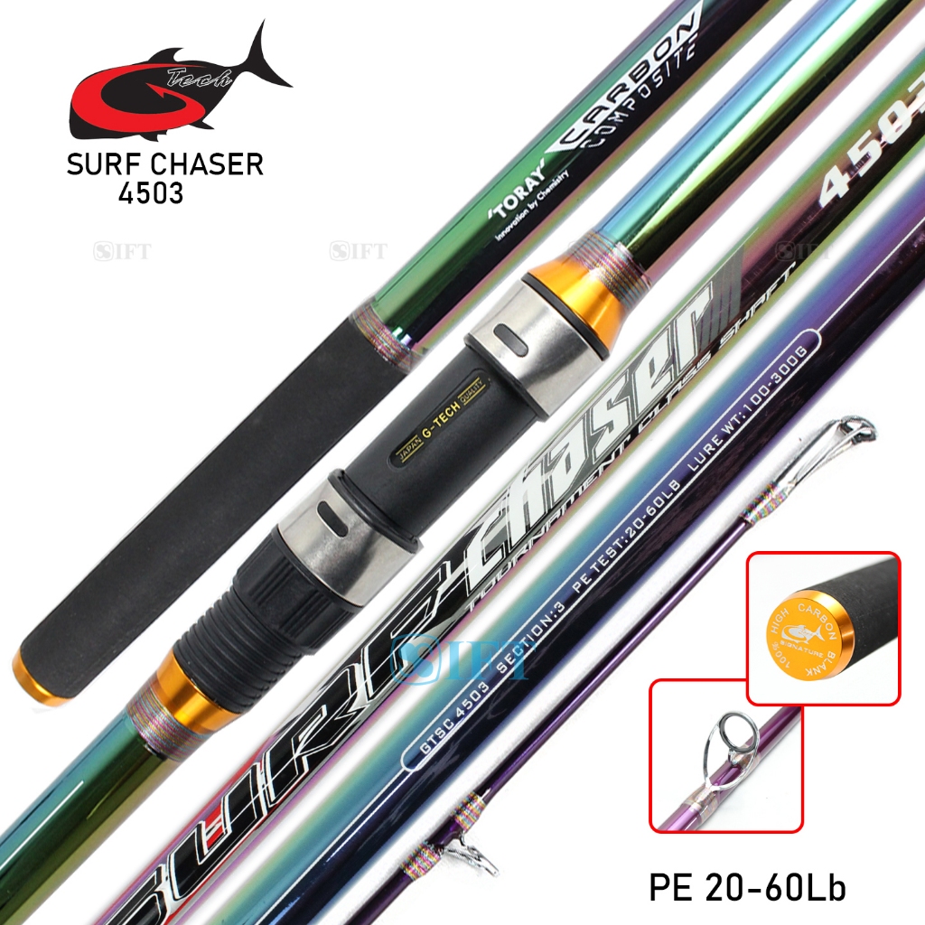 Joran G-TECH SURF CHASER 420 450 CM | Tournament Class Shaft | Rockfishing Pasiran Laut Resmi GTech 