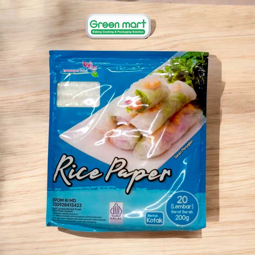 

Rice Paper Kotak Transparan Kulit Lumpia Vietnam Berat 200 Gram Isi 20 Lembar. 2638