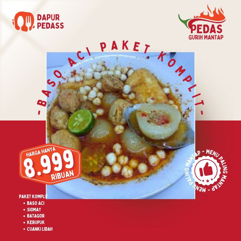

Baso aci isi jando gurih pedas seger bikin nagih