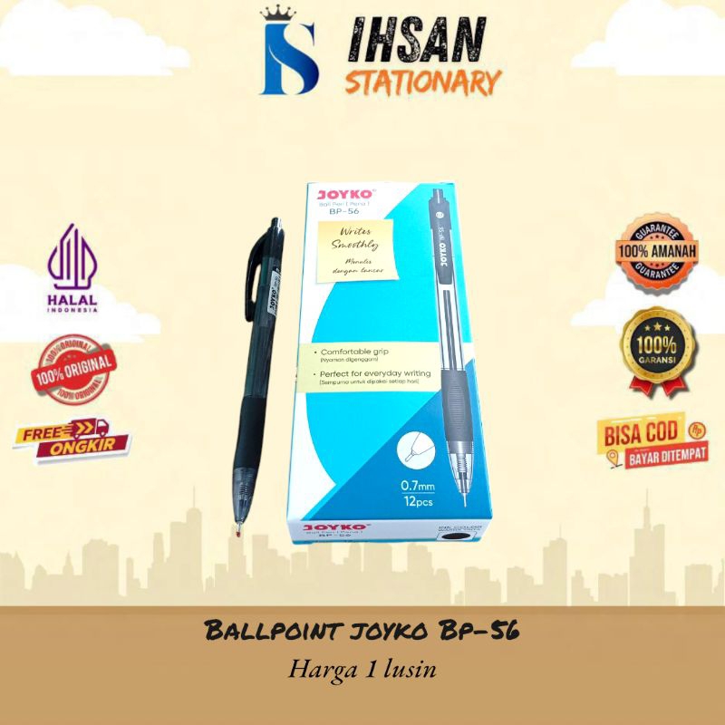 

Balpoint Joyko BP-56 Isi 12 Pcs (1 Lusin)