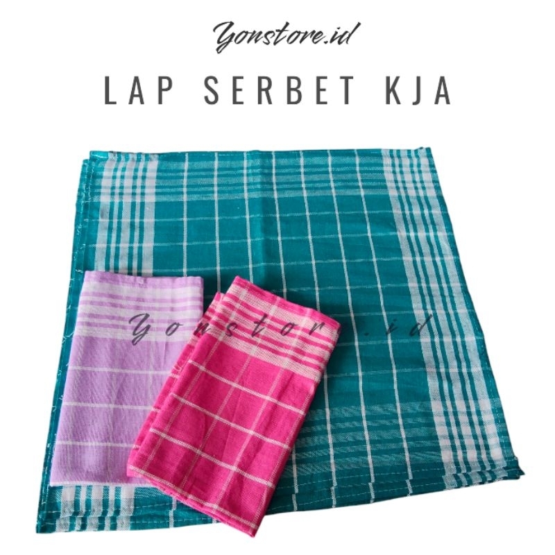SERBET JUMBO TEBAL CAP KJA / serbet 1 Lembar / serbet makan / serbet dapur / serbet  dapur tebal jum