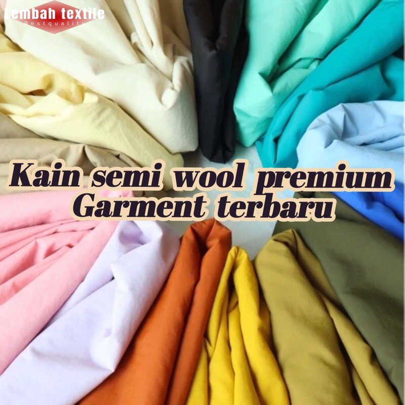 PROMO BAHAN SEMI WOOL/KAIN SEMI WOOL STRETCH/NON STRETCH POLOS IMPORT GARMENT PREMIUM