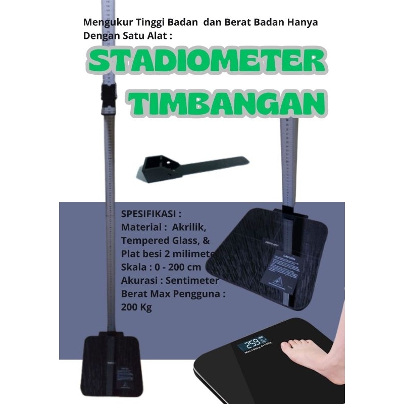 Stadiometer Timbangan / Stadiometer / Pengukur Tinggi Badan + Timbangan