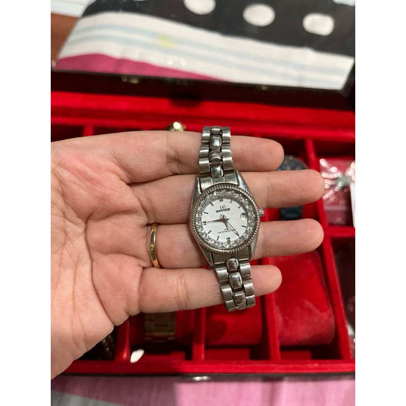 Prelove Jam Tangan Mirage Silver Permata Wanita