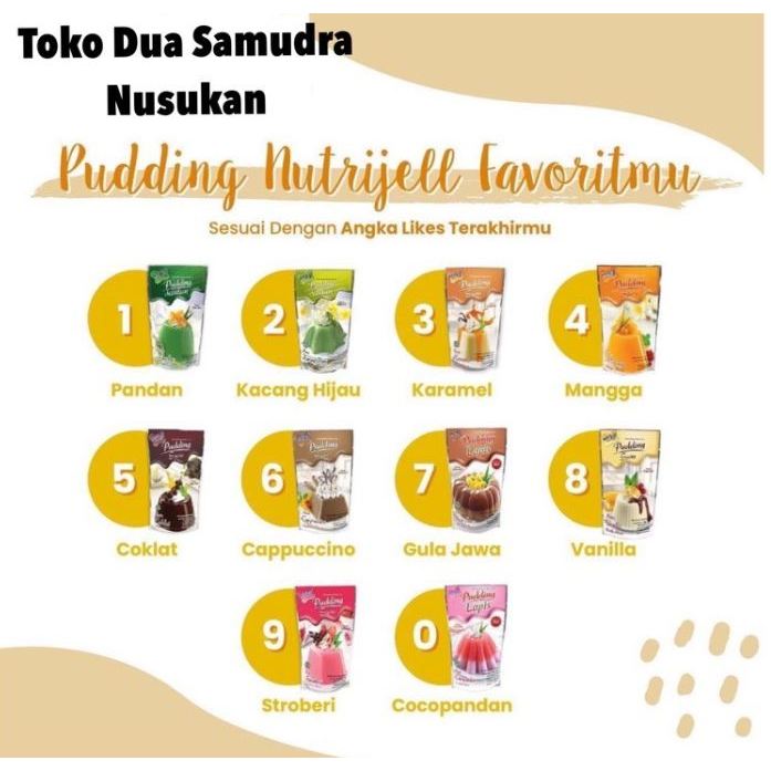 

(EK-14) 1 DUS = 1 RASA Puding Susu Per karton isi 36pcs PUDDING SUSU NUTRIJEL
