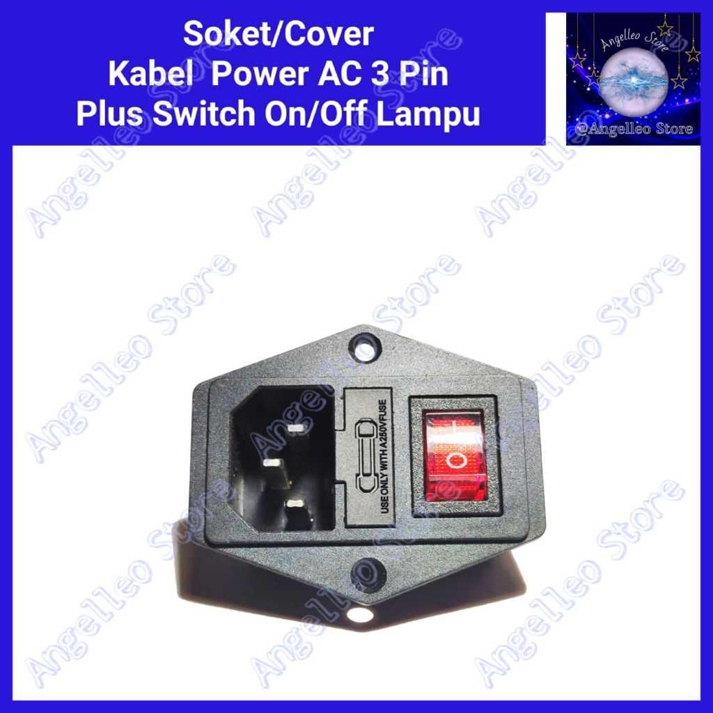 Cover Jack AC Plus Switch On Off~Soket Kabel Power AC Plus Switch On Off