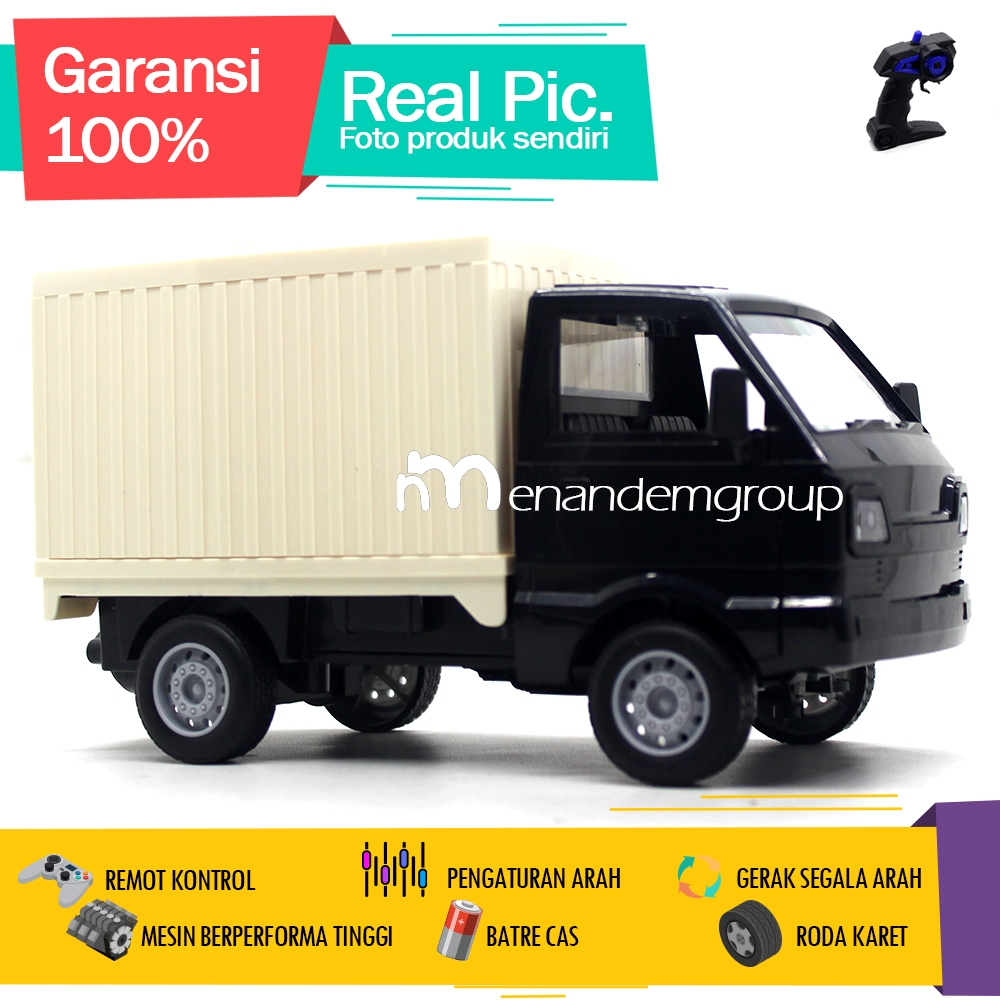 Mainan Mobil Offroad Remot Kontrol RC Susuki Pick Up Box Telolet Klakson Mania LED Asep Batre Cas