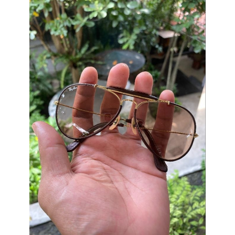 kacamata B&amp;L Ray-Ban usa leather sz 58