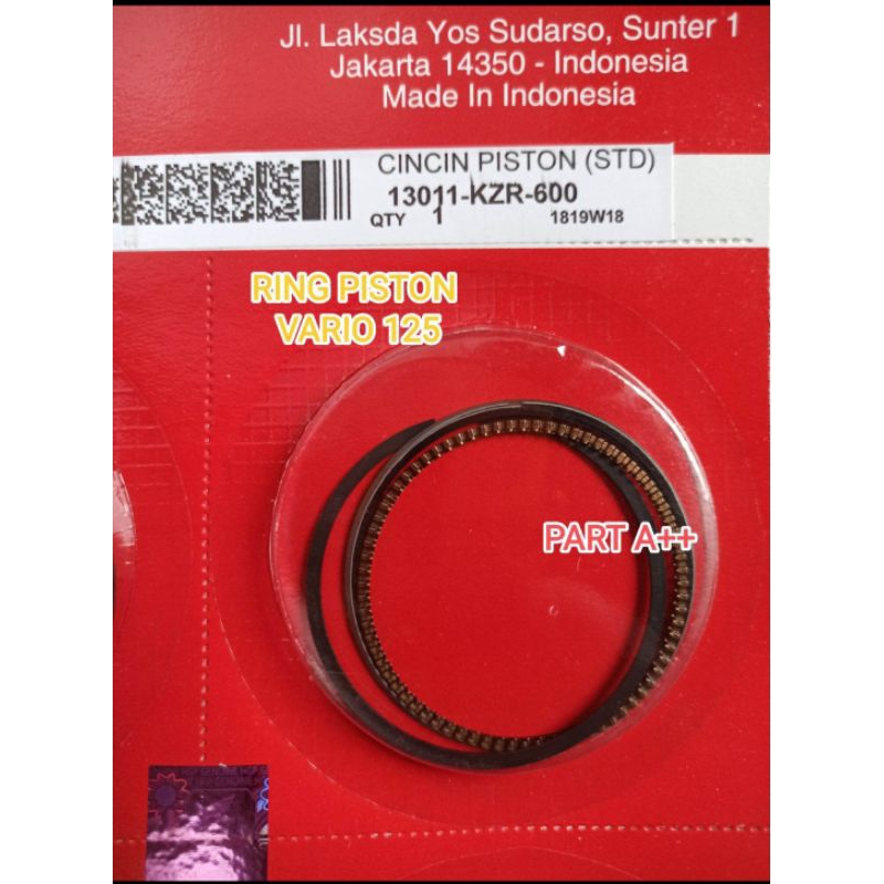 RING PISTON RING SEHER HONDA VARIO 125 KZR