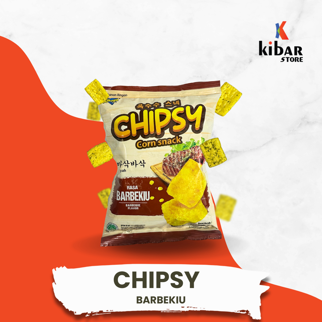 

CHIPSY CORN SNACK BARBEKIU, LADA HITAM DAN RUMPUT LAUT 1 KARTON ISI 10 PACK