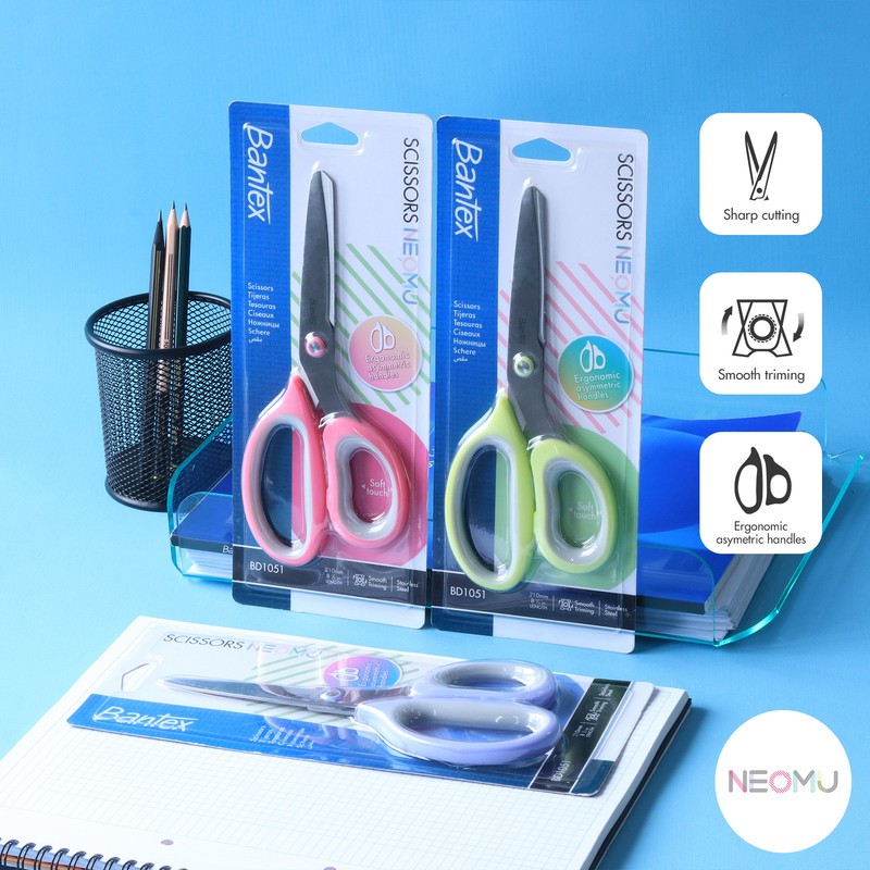 

[Pelangi Stationery] Bantex Gunting / Office Scissor Pegangan Ergonomis Pisau Tajam Stainless Steel