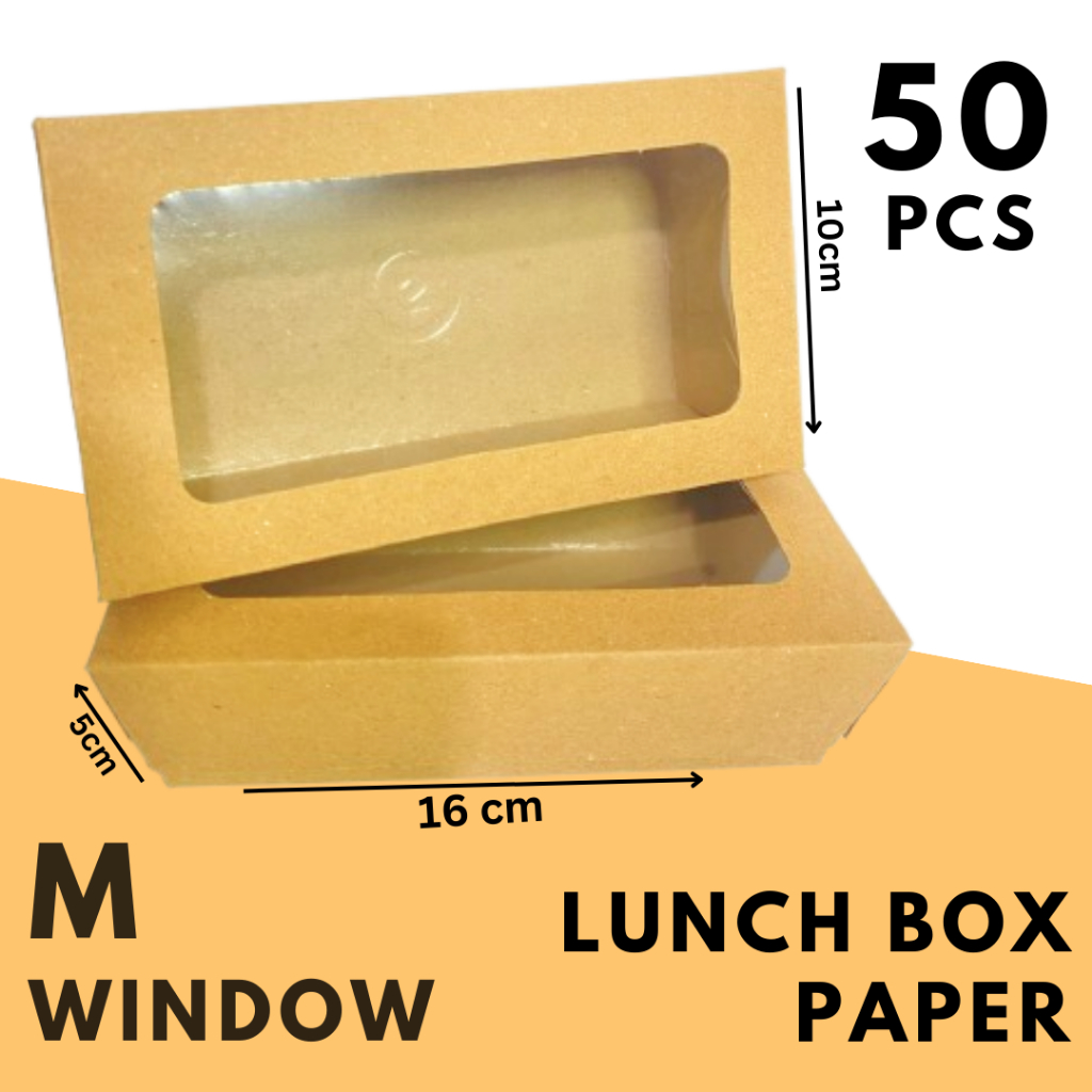 Paper Lunch Box Kraft Kotak Takeaway Lunch Box Paper Kraft Coklat Murah